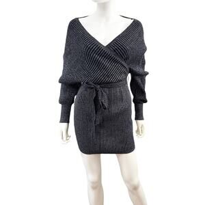 HWA Apparel Wrap Front Sweater Dress - Size M